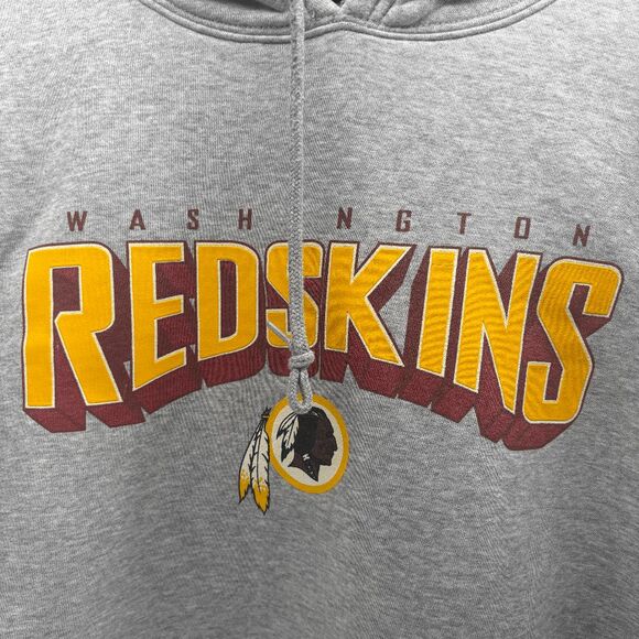 Vintage Washington Redskins Spellout NFL NFC East Hoodie Reebok Size XL Gray - Picture 1 of 7
